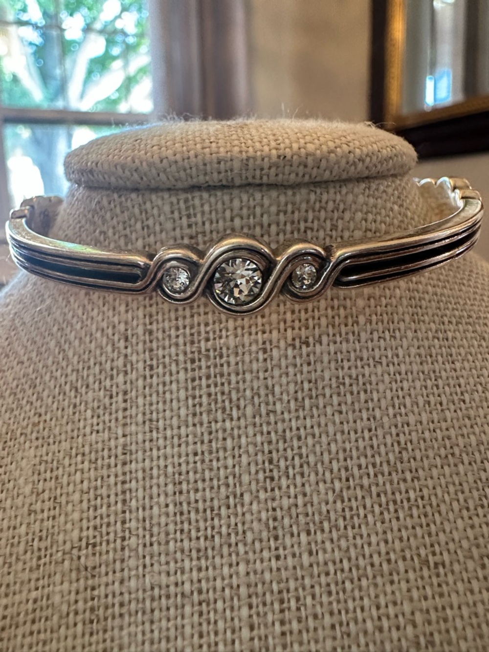 Brighton Infinity Sparkle Bangle Bracelet with Clear Crystals